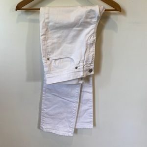 Madewell white jeans straight crop in excellent condition size 27
